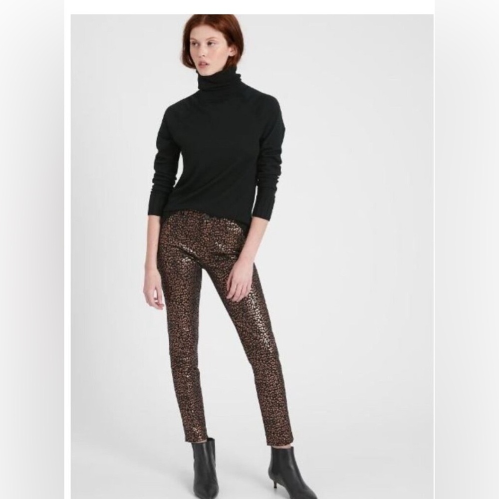 NWT BANANA REPUBLIC Leopard Print Pants SZ 27